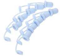 HEALLILY 10 Piezas Tapones de Paja de Silicona Azul para Ceremonias y Premios Superficie Suave y Tacto Cómodo, Cubiertas Reutilizables para Pajitas de 9mm