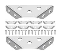 HEALLILY 10 Soportes Angulares de Acero Inoxidable para Muebles, Tirantes de Esquina Multifuncionales para Sillas y Sofás Instalación Estable y Refuerzo Adicional