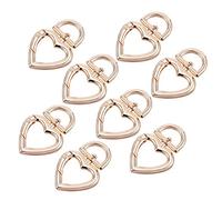 HEALLILY 10Pcs Llaveros Ganchos de Presión Giratorios Cordón de Metal Ganchos de Broches de Langosta para Correa Mochila Diy Artesanía Accesorios de Oro Colgador De Llaves