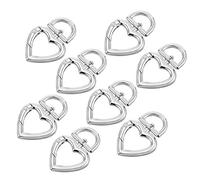 HEALLILY 10Pcs Llaveros Ganchos de Presión Giratorios Cordón de Metal Ganchos de Llavero Cierres de Langosta para Bolso Bolso Sujetador Correa Mochila Diy Artesanía Accesorios Plata