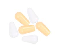 HEALLILY 10piezas Unidades de Tapa de Switch de Posiciones para Guitarra Eléctrica Cubierta de Plástico para Palanca de Cambio Blanco Amarillo