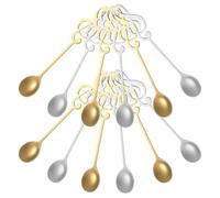 HEALLILY 12 Cucharas de Acero Inoxidable con Diseño Musical, Creativas y Elegantes para Mezclar Café y Postres en Uso Doméstico y Cenas