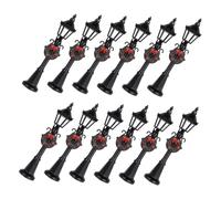 HEALLILY 12 Faroles En Miniatura para Casa De Muñecas, 1:12, Accesorios para Casa De Muñecas, Farolas Decorativas para Caminos De Pueblo Navideño.