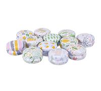 HEALLILY 12 Tarros Velas Caseras Redondos Latas Para Velas Artesanales Recipiente 1.57X1.57X0.78In Set Para Fabricación De Manualidades Y Organización De Artículos Pequeños