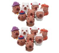 HEALLILY 16 Piezas Mini Resin Animal Figurines Halloween Theme Cute Statues For Micro Landscape Fairy Garden Table Decor