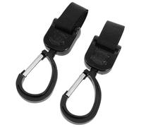 HEALLILY 2 Ganchos Giratorios Ligeros y Convenientes en Aleación y Plástico para Cochecito para Colgar Bolsas y Bolsos en Paseos al Aire Libre