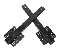 HEALLILY 2 Piezas Corredera de Cajón Pulsador para Abrir, Riel Guía del Cajón, Acero Negro, Fácil Instalación y Ligera, para Armarios de Pared y Puertas Ocultas