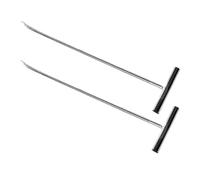 HEALLILY 2 piezas Gancho Inoxidable T para Tapa de Alcantarilla de Herramienta Multifuncional para Cubiertas de Drenaje y Puertas Enrollables