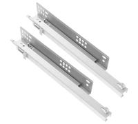 HEALLILY 2 Piezas Rieles de Cajón de Acero Laminado en Frío, Montaje Lateral, 12 Pulgadas, Extensión Completa, Rodamientos de Bolas de Metal, para Armarios de Cocina, Plata