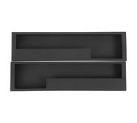 HEALLILY 2 Piezas Tirador de Armario Empotrado de Aleación de Zinc Negro, Diseño Simple y Fácil de Instalar para Puertas de Armario y Puertas Correderas