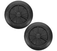 HEALLILY 2 Ruedas de Repuesto Compatibles Cubos de 100l y 120l, Resistentes para Uso al Aire Libre para Cubo de Basura de Plástico Negro