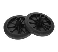 HEALLILY 2 Ruedas de Repuesto para Cubo de Basura Diámetro de Agujero 2.3 Cm, Material Plástico Negro, Fácil Mantenimiento y Estabilidad para Remolque Exterior
