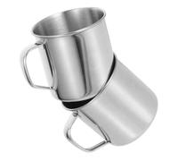 HEALLILY 2 tazas de café portátiles con asa para senderismo, té, aventuras al aire libre, picnic y viajes