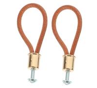 HEALLILY 2 tiradores de cuero para gabinete, pequeños tiradores de cuerda rústica para armario, tocador, cajón, baúl, muebles, herrajes minimalistas, estilo europeo, fáciles de instalar, uso versátil