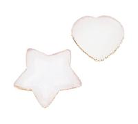 HEALLILY 2 Unids Nail Art Palette Heart Star En Forma de Estrella Pintura de Uñas Color Mixto Paleta Resina Gold Soporte de Uñas Nail Art Paint Tablero de Pantalla para Mujer