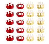HEALLILY 20 Piezas de Sombreros de Papel Dorados para Cumpleaños Diseño de Tiara, Ideales Adultos en Celebraciones Divertidas y Festivas Varios estilos