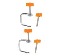 HEALLILY 2juegos Abrazaderas de Repuesto para Máquina de Pasta Manual Soportes de Fijación Naranja con Tornillos Accesorios Duraderos para Herramientas de Cocina y Reparación de Rodillos