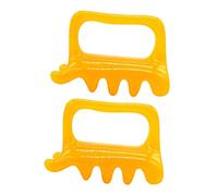 HEALLILY 2Pcs Herramienta De Masaje De Doble Empuje Masajeadores Masajeadores Manuales Cuero Cabelludo Masajeadores De Hombros Masajeador De Peine Herramientas De Spa Pequeño