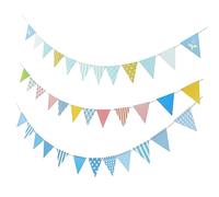 HEALLILY 3 juegos de banderines de papel, banderines triangulares para decoración de fiesta de cumpleaños, caballo a cuadros único y para el hogar y accesorios de fotos
