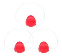 HEALLILY 3 Narices de Payaso de Goma Rojas Grandes y Divertidas para Carnaval y Mascaradas, Cómodas y Ligeras para Disfraces Originales