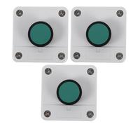 HEALLILY 3 Piezas Caja de Interruptor Botón de Parada de Emergencia para Puertas Comerciales y Estaciones de Arranque, Carcasa Metálica Industrial y Mecanismo de Liberación Rápida