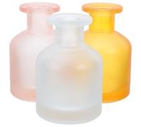 HEALLILY 3 Piezas Difusor de Aceites Esenciales sin Llama Botella Cilíndrica de Vidrio de 130ml, Diseño Moderno y Recargable para Oficina y Dormitorio