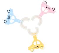 HEALLILY 3 Unids en Forma de U Forma de Cepillo de Dientes de Silicona de Silicona Cepillo de Dientes Mango de Cepillo de Limpieza Oral para Bebé Niño Pequeño (Color Mezclado)