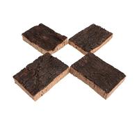 HEALLILY 4 Piezas de Corteza de Corcho Natural para terrario, Fondo para trepar Reptiles, decoración de Madera para Acuario, Corteza para esconder Ranas, lagartos y Serpientes 3.94x2.56
