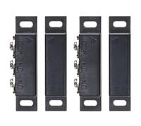 HEALLILY 4 Piezas Sensor Magnético para Puertas y Ventanas Detección Magnética y Alarma Visual y Sonora, Diseño de Montaje Superficial, Compatible Sistemas de Alarma para Entornos