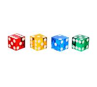 HEALLILY 4Pcs Precision Acrylic Dids 19Mm Casino Dicados Dados con Razor Bordes Y Rincones Dies de Entretenimiento Establecer Piezas de Juego para RPG Poker Color Aleatorio