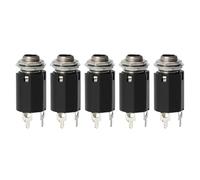 HEALLILY 5 Conectores Jack para Guitarra Eléctrica 635 MM Repuestos Metálicos Tornillos Placas de Jack para Instrumentos Musicales Accesorios para Guitarra Eléctrica Reemplazo