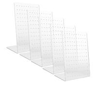 HEALLILY 5 piezas Soporte para Pendientes Acrílico Transparente con Orificios Organizador de Joyas de Escritorio Resistente y Elegante para Colgar y Exhibir Pendientes Diseño Minimalista y