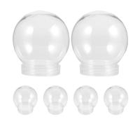 HEALLILY 6 Globos de Agua Decorativos Transparentes de Pet Tapa de Rosca, Capacidad 150ml y 300ml, Ligeros y Fáciles de Usar para Manualidades Navideñas