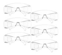 HEALLILY 6 pares de gafas de seguridad transpirables con marco de rejilla transparentes con escudos laterales, ligeras, resistentes a los impactos, protección ocular de laboratorio para fábrica y