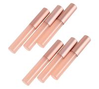 HEALLILY 6 Piezas Cepillo de Labios de Silicona Flexible y Portátil con Tapa Diseño Mini para Aplicación Precisa y Cómoda del Maquillaje Labial
