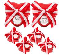 HEALLILY 6piezas Caja De Hojalata Tapa Cajas Forma De Corazón Contenedores Para Almacenar Dulces Para Regalos De San Valentín Bodas y Fiestas