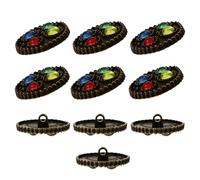 HEALLILY Accesorios de botones de cobre para DIY, 10 piezas con estilo retro para prendas y scrapbook
