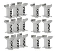 HEALLILY Accesorios para Vías Férreas de Plástico Diseño Multitiered, 15 Piezas Compatibles Sistemas Ferroviarios Reales y Puentes de Tren de Juguete
