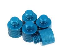 HEALLILY Adaptador de Tornillo sin Rebabas Rosca Completa para Micrófono 3/8 a 1/4 de Aleación Azul Pack de 5 Unidades para Accesorios de Cámara y Soporte de Micrófono