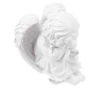 HEALLILY Adorno de Figura Angelical de Resina Blanco Compacto y Ligero para Oficina y Estantería Diseño Único y Estilo Vívido