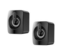 HEALLILY Altavoz USB Portátil Pequeño Subwoofer RGB, Doble Altavoz y Diafragma, Plástico Negro, Cable de 1.3 Metros para Oficina y Hogar