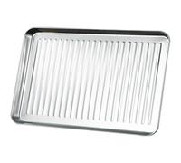 HEALLILY Bandeja para Hornear en Color Plata Gran Capacidad de Acero Inoxidable Apta para Horno y Vaporera, Adecuado para Panadería y Cocina Profesional