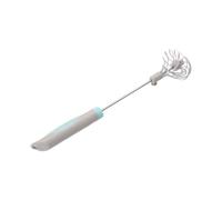 HEALLILY Batidor de Huevos Manual Ajustable de Nylon y Metal, y Cómodo para Repostería en Panaderías y Pastelerías, Utensilio Práctico para Mezclar y Batir