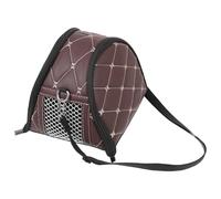 HEALLILY Bolsa de Transporte para Pequeñas Marrón de PU, Fácil de Limpiar la Circulación de Aire, Adecuado para Viajes al Aire Libre