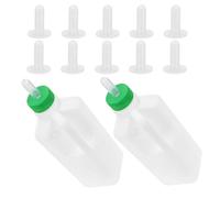 HEALLILY Botella de Leche para Corderos 850ml con Válvula de Ventilación Integrada, Material Abs Resistente y Agarre Ergonómico para Alimentación en Granjas, Pack de 12 Unidades con 10