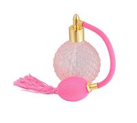 HEALLILY Botella de perfume recargable de cristal de cristal con pulverizador de perfume de estilo vintage, botella de perfume vacía con borla larga, 100 ml, Pink (Rosa) - QJ514E34W15HV9TTEM2YCO7R