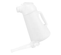 HEALLILY Botella para Aceite de Motor de 3l Boquilla Manual, Dispensador de Plástico Blanco para Maquinaria Doméstica y Automóvil en Actividades al Aire Libre