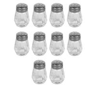 HEALLILY Botellas de Vidrio Recipientes para Especias y Sal para Condimentos 10 Piezas, Mini Saleros y Pimenteros Portátiles Aptos para Cocina y Barbacoa al Aire Libre