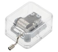 HEALLILY Caja de Música de Cuerda DIY Sonido Claro y Manivela, Adorno Retro de Plástico para Obsequio de Cumpleaños Especial y Decoración Única