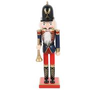 HEALLILY Cascanueces de Madera Soldado Decoración Navideña con Boca Móvil Adorno para Mesa Fiesta Navidad